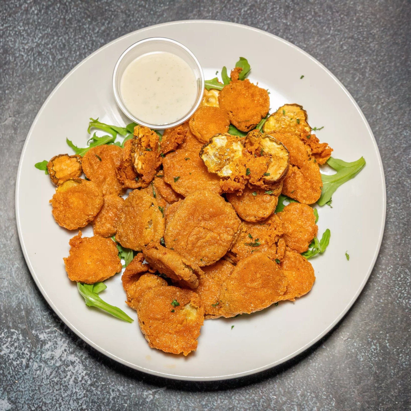Fried Pickles Chips.