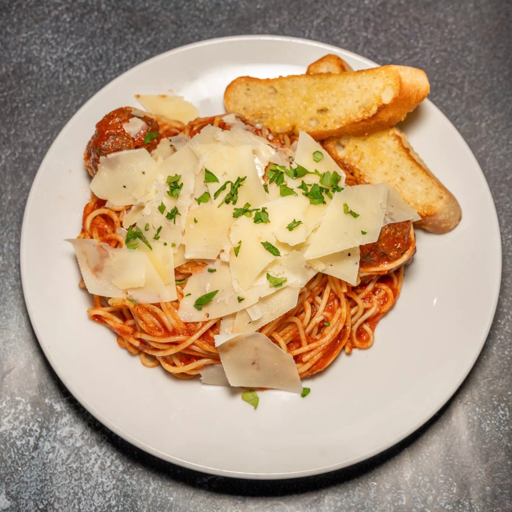 Marinara and Meatballs Pasta.